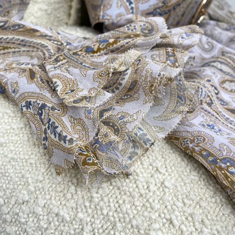 

2021 Women Summer Fashion High Quality Floral Botanical Crop Print Long Sleeve Wide Leg Playsuits