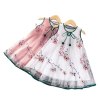 korean baby girls summer dress bowknot sleeveless casual dresses sundress princess print toddlers kids lovely dress for2 10years