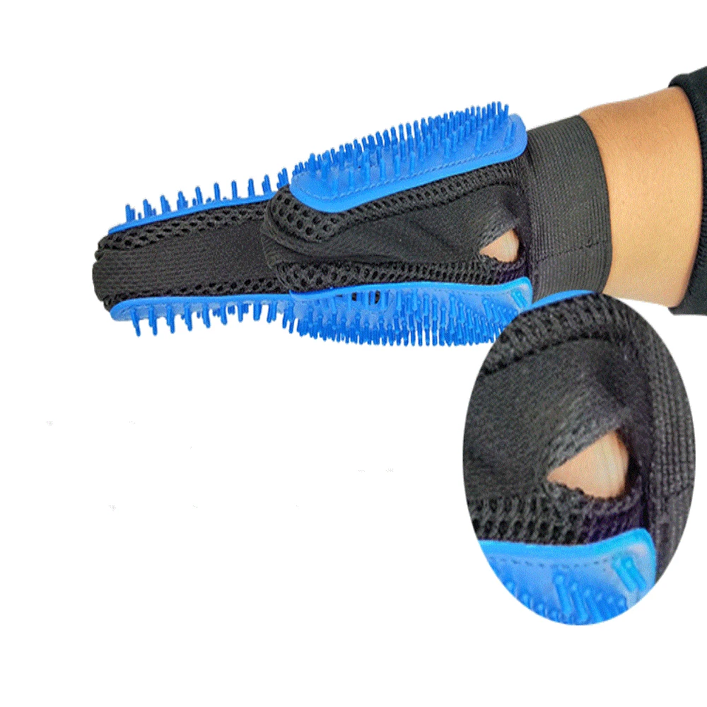

Silicone Pet Dog brush Glove Deshedding Gentle Efficient Pet Grooming Glove Dog Bath Cat cleaning Supplies Pet Glove Hair Remove
