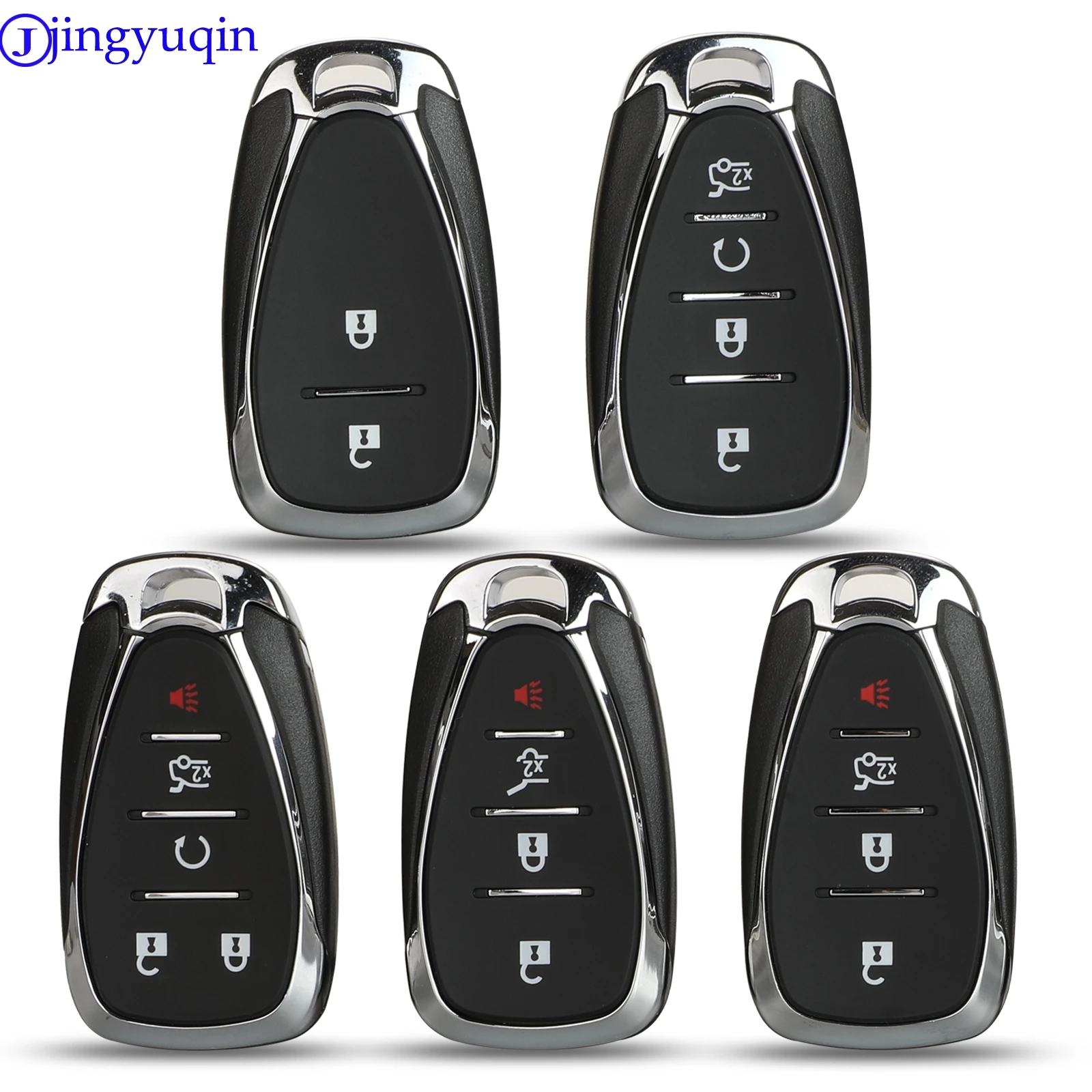Jingyuqin 2/4/5 кнопки дистанционного ключа автомобиля оболочки для Chevrolet Camaro Equinox Cruze