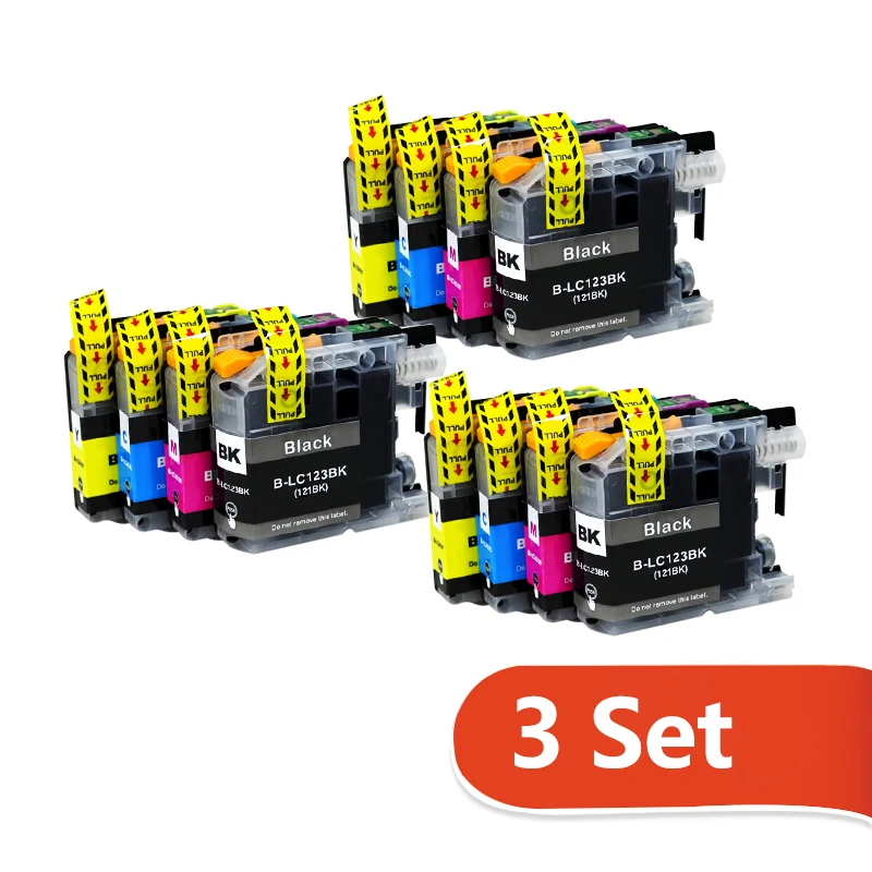 Совместимые чернильные картриджи XiongCai LC123 12X для brother MFC-J4510DW J4610DW MFC-J4410DW J4710DW