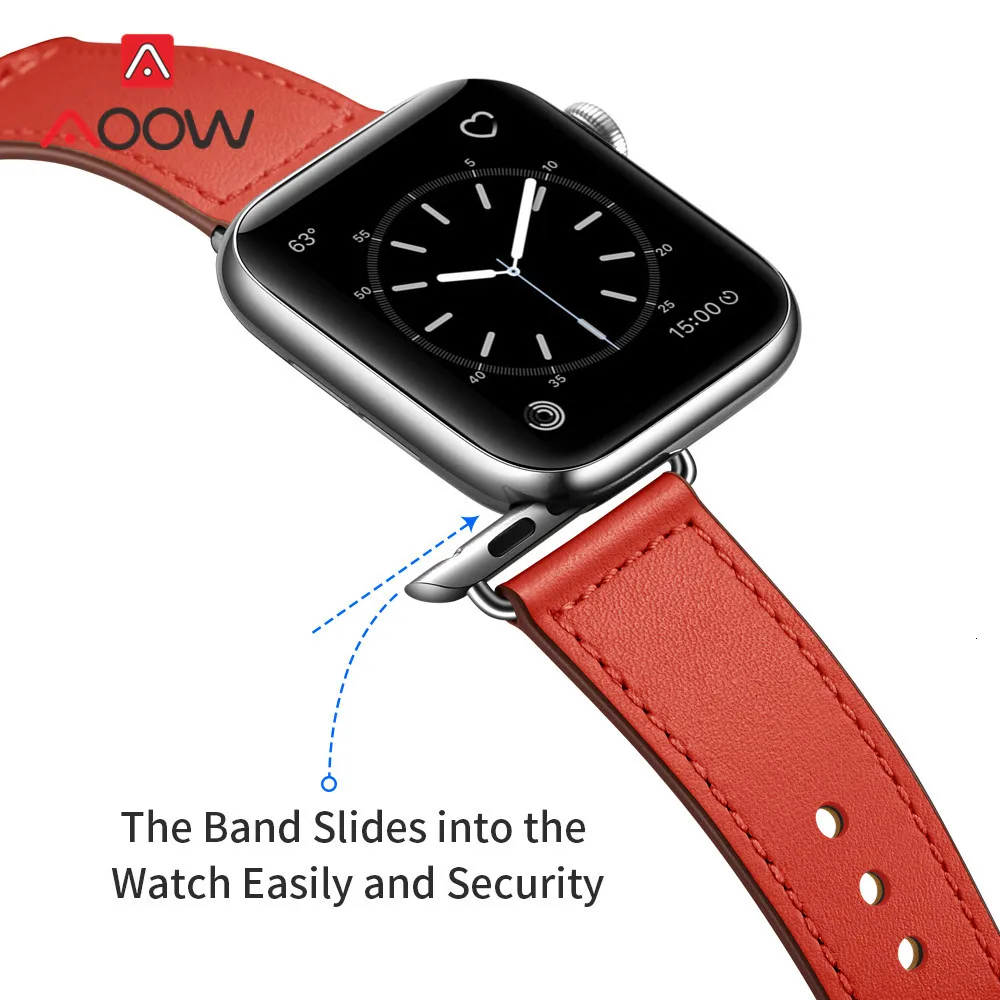 Ремешок из натуральной кожи для Apple Watch 4, 40 мм, 44 мм, 38 мм, 42 мм, высокое качество, для мужчин и женщин, ремешок для часов, браслет для iWatch 1, 2, 3