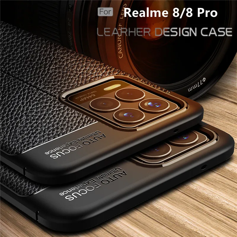 for cover oppo realme 8 pro case for realme 8 pro capas back soft shockproof bumper tpu leather for fundas realme 8 pro 8 cover free global shipping