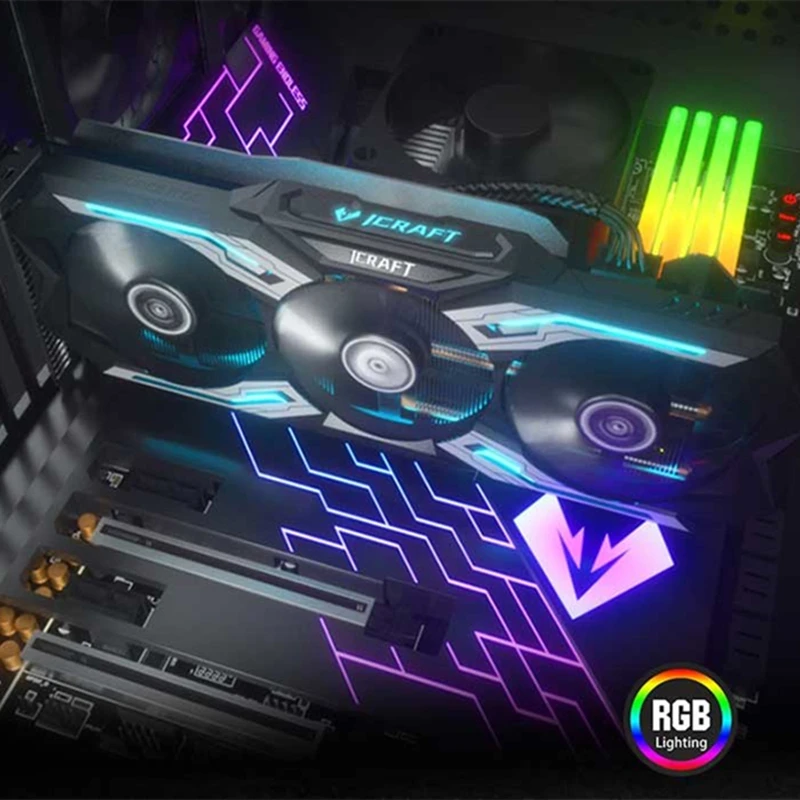 Видеокарта MAXSUN GTX 1660 Super iCraft 6 ГБ GDDR6 GPU игровая 12 нм RGB подсветка 192 бит видеокарта