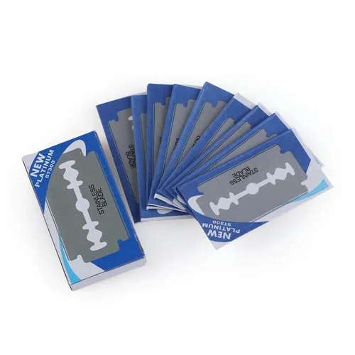 Razor Blade 10 pcs Золотой доллар 66 классическое бритье прямое лезвие ручное парикмахерские бритвы Складной нож Мужская бритва из нержавеющей стали ZHH3370/z9 - Цвет: Razor Blade 10 pcs