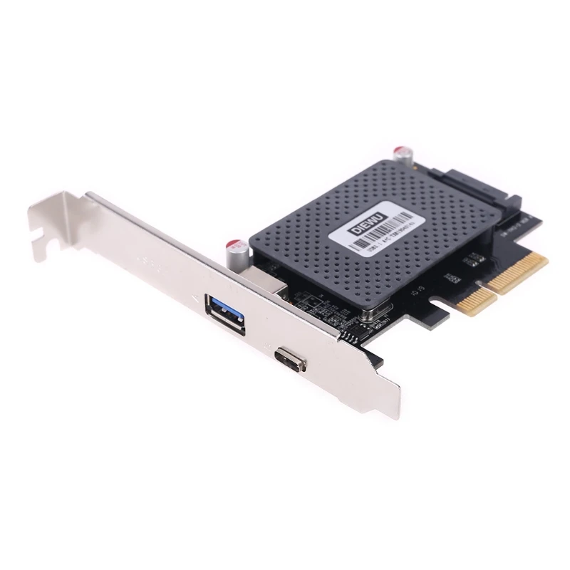 

10Gb/s PCI Express PCIe to USB Type A Type C Riser Card Adapter with SATA 15 Pin