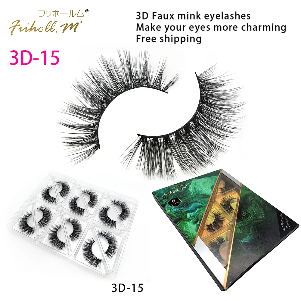 Friholl. m ресницы 3D норковые Искусственные длинные Макияж наращивание накладные для