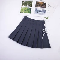 merry pretty womens lace up solid pleated skirt plus size s 2xl skirt 2020 autumn hight waist mini skirt sweet style girl skirt