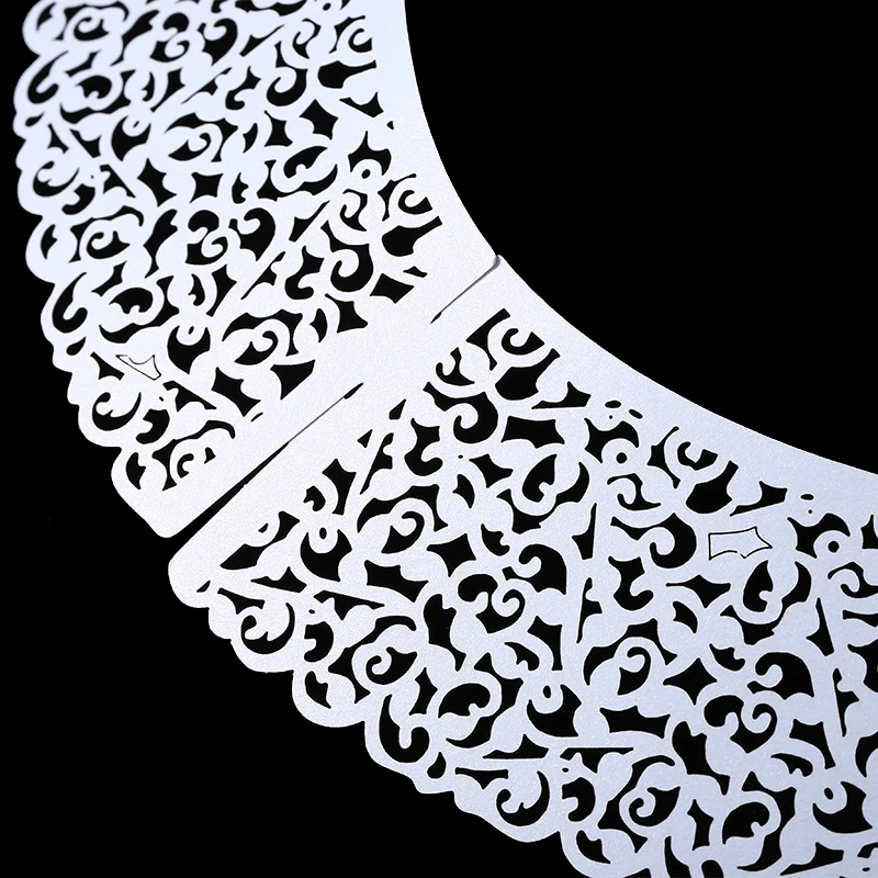 50 шт./лот DIY кружевная лазерная резка обертка для кексов филигранная форма