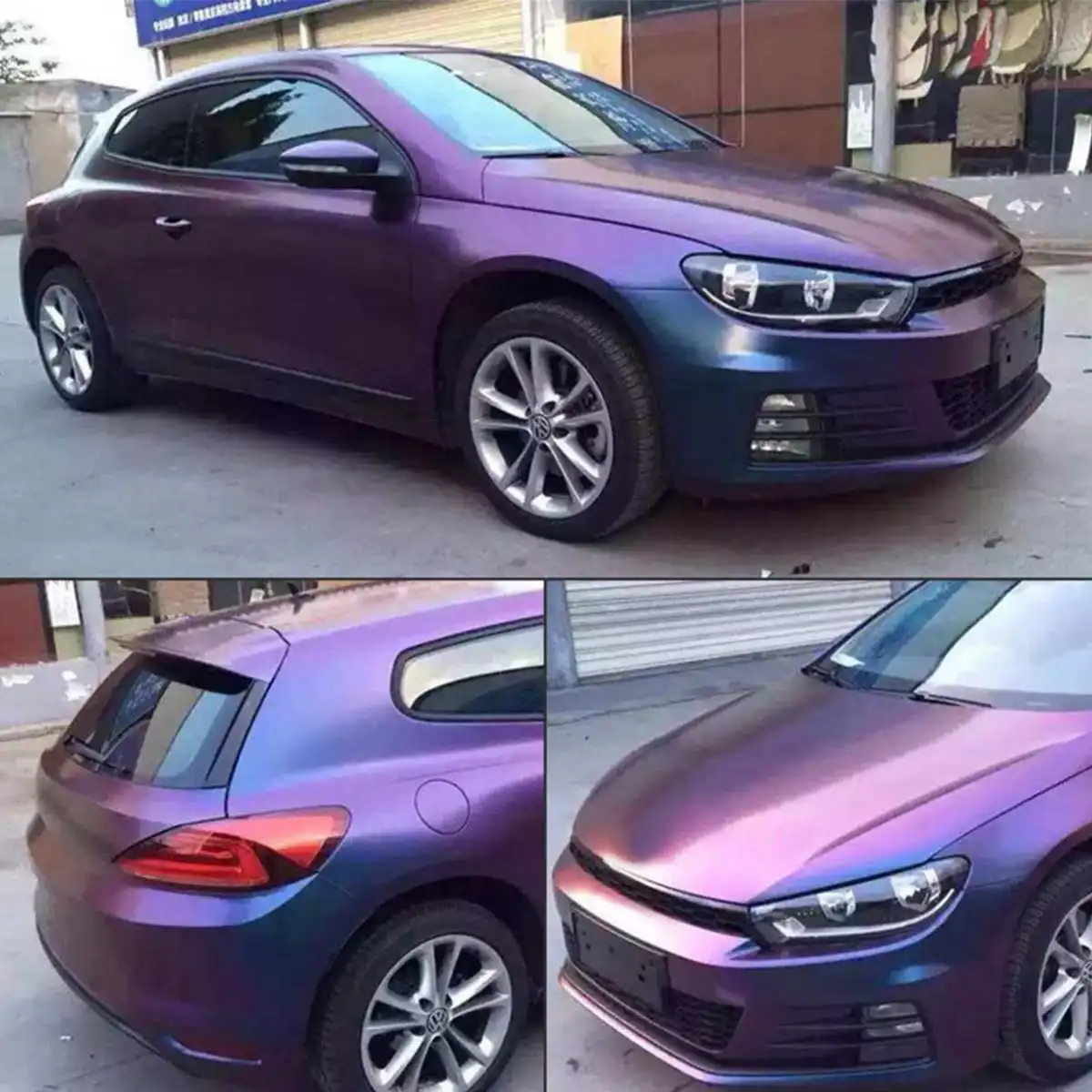 Глянцевая 3d наклейка Хамелеон для кузова автомобиля пленка виниловая оберточная