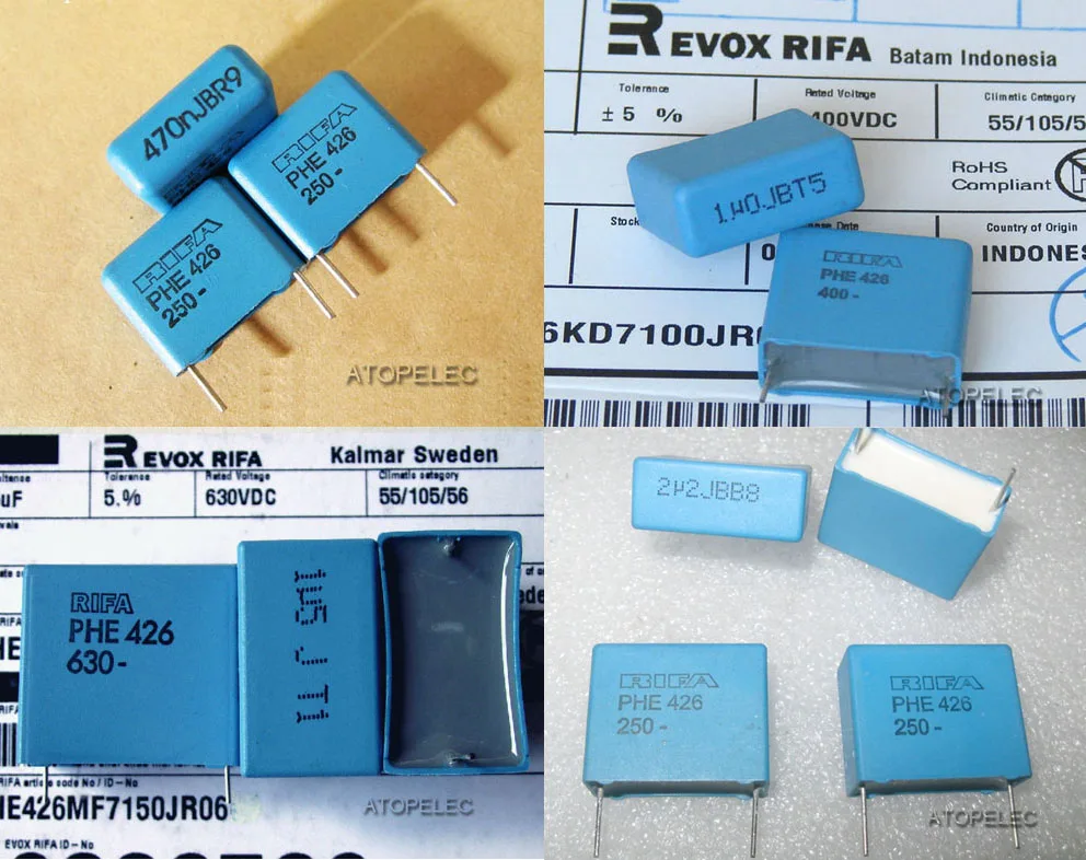 4 шт. пленочный конденсатор RIFA PHE426 5% MKP Hi-Fi аудио 0 47 мкФ/2 2 мкФ/4 7 мкФ 250 В |
