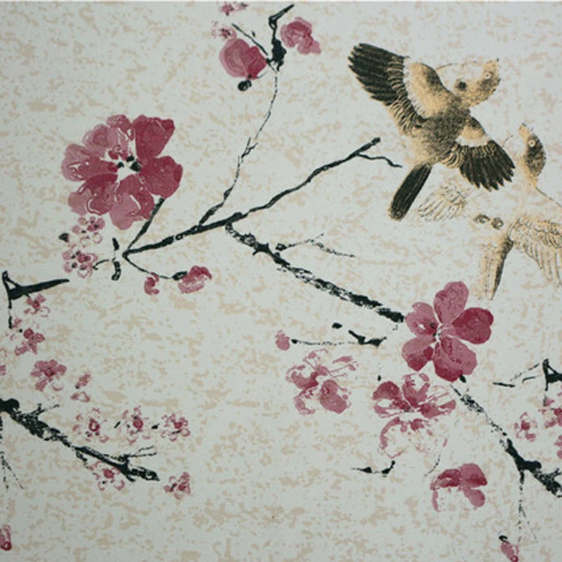 

Home Decor Vintage Floral PatternVinyl Self Adhesive Wallpaper Living Room Background Furniture Stickers DIY