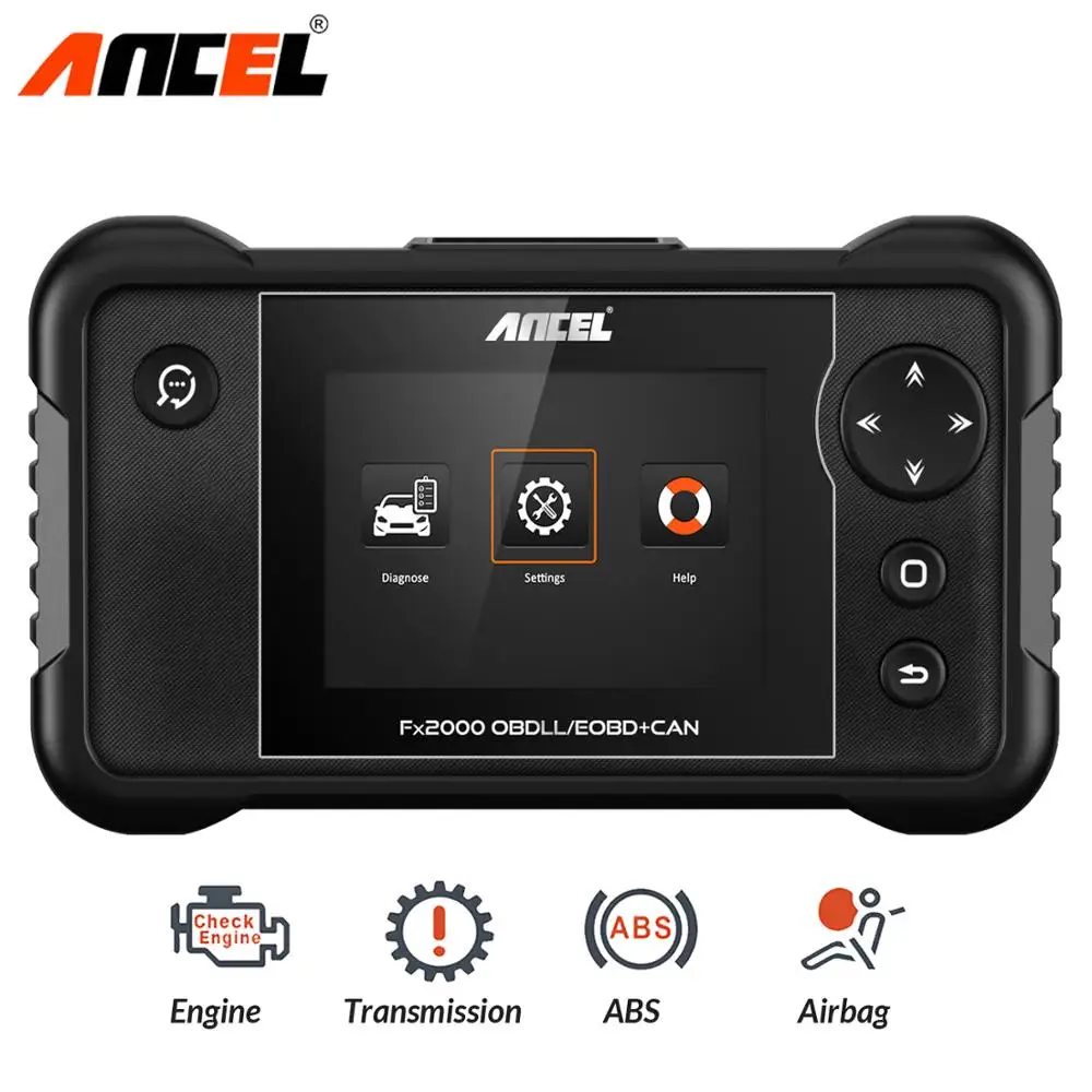 Ancel FX2000 Профессиональный Автомобильный сканер OBD2 ABS подушки безопасности srs Трансмиссия Бортовая Система диагностики 2 автомобиля диагностики OBD сканер