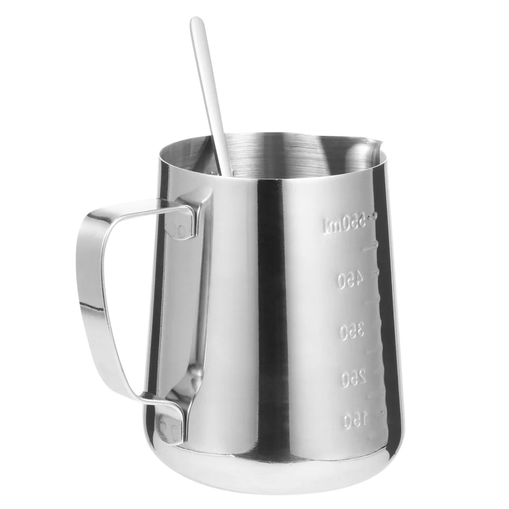 

1 Set of Candle Making Pot Mocha Cup Coffee Cup with Stirring Spoon (Silver)