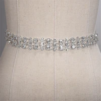 handmade rhinestone belt crystal wedding bridal belt sash satin ribbon gold silver wedding accessories new