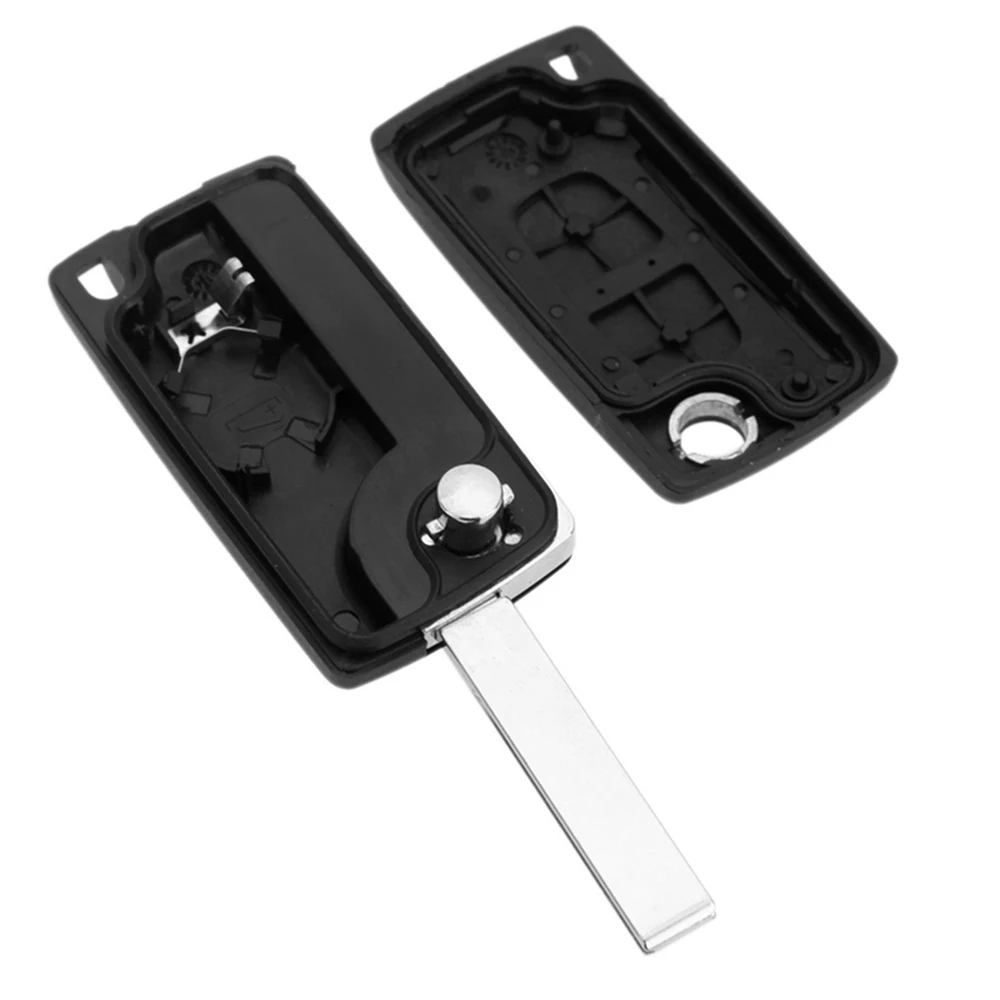 

Remote Key shell For Peugeot 308 307 207 206 407 Partner CE0536 HU83 Blade Car Flip Folding key Case Blank fob Cover