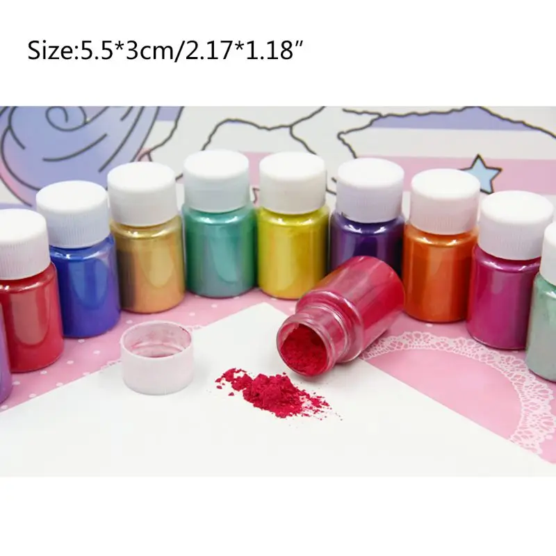 

C5AC 36pc Mermaid Pearlescent Powder Dropping Glue Resin Natural Mica Mineral Powder