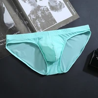 10 pcslot mens underwear briefs ice transparent seamless breathable thin underpants bikini slip sexy underwear men gay briefs