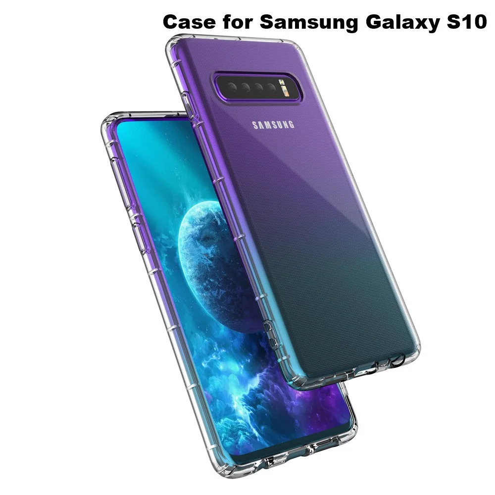 Мягкий чехол для телефона SamSung Galaxy S10 S10E S10Plus S10Lite G973 прозрачный ТПУ задняя крышка
