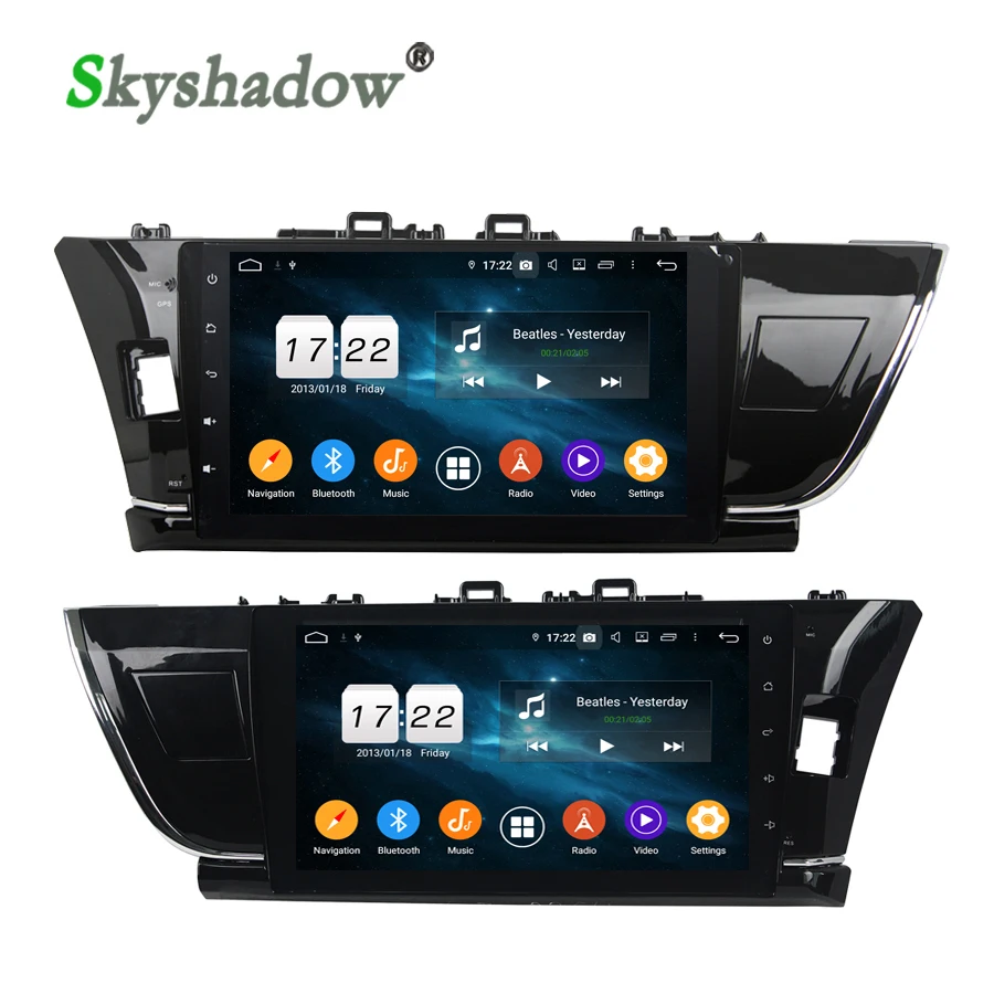 DSP ips Android 9 0 4 ГБ 32 Автомобильный dvd-радиоплеер Wifi Bluetooth 2 RDS gps ГЛОНАСС карта для Toyota