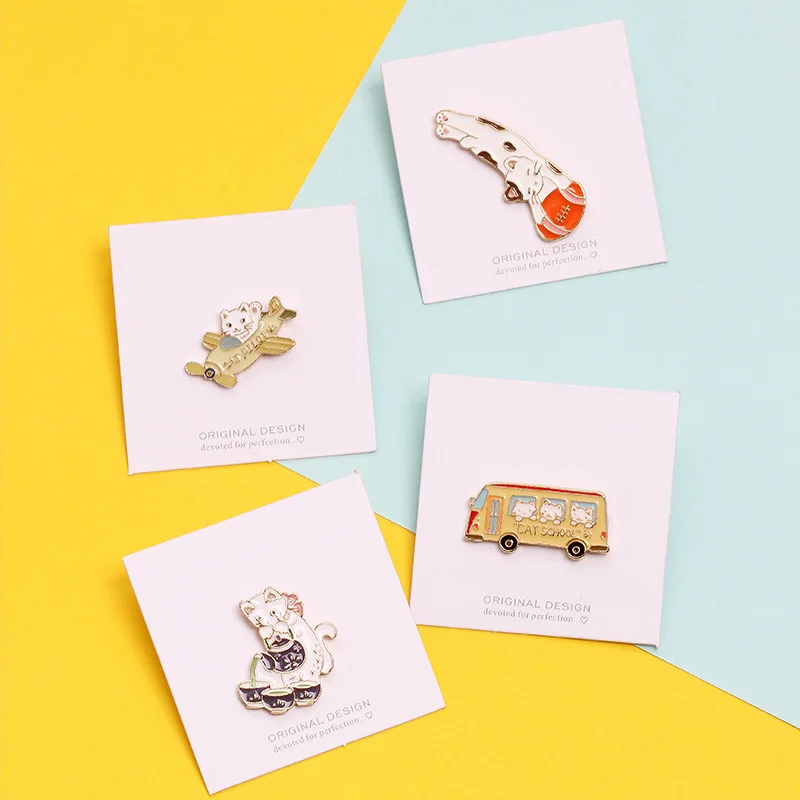 Забавные броши кошки в виде животных подарки для женщин аксессуары