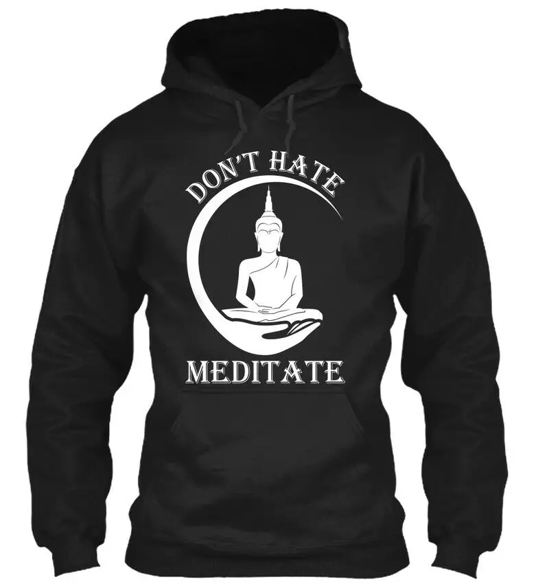 Модная толстовка с капюшоном надписью Don't Hate Мужская Спортивная длинным