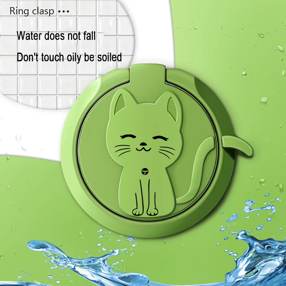 Держатель-кольцо для телефона с рисунком милого кота вращающийся на 360 градусов |