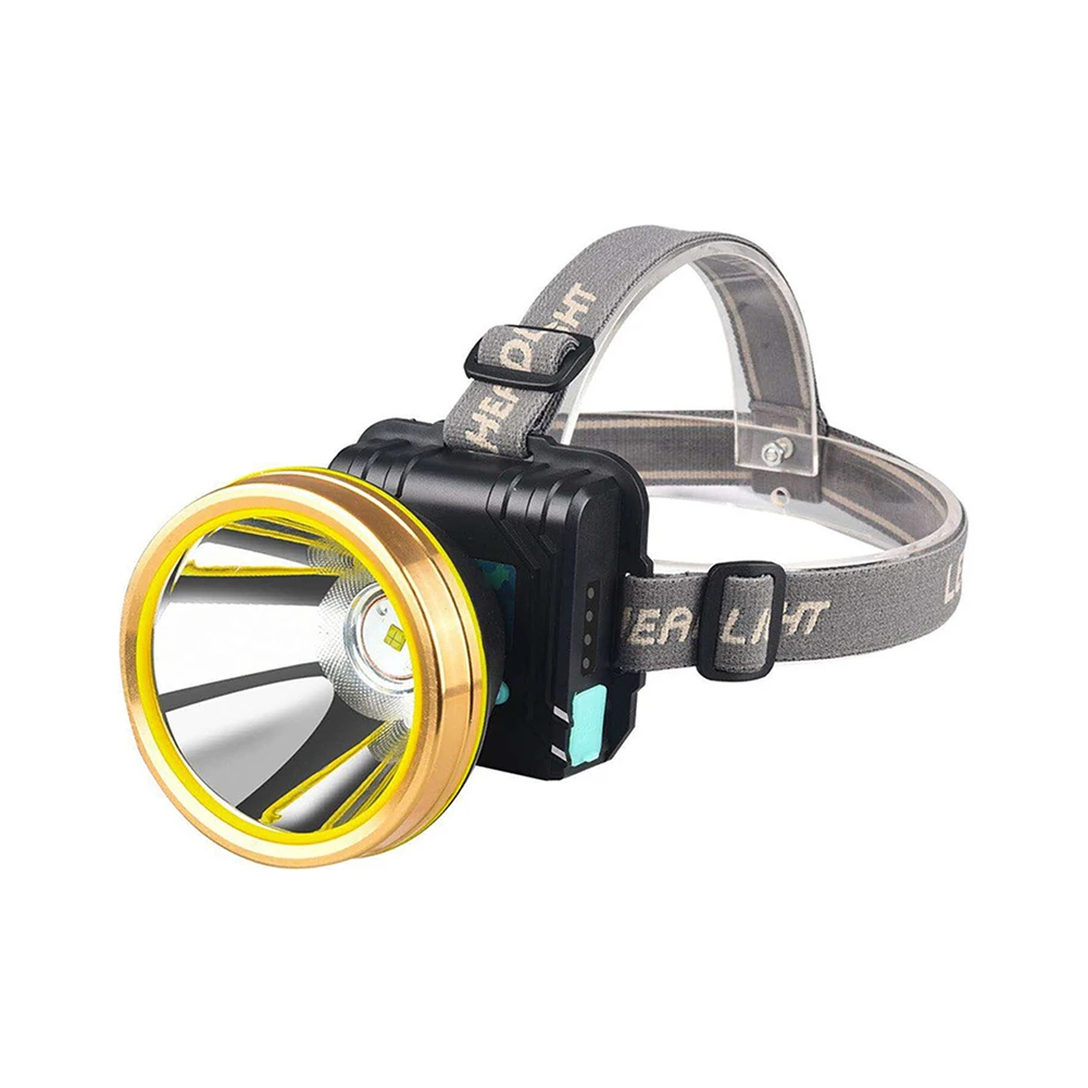 

Налобный фонарь P50, водонепроницаемый уличный фонарь для рыбалки, с мощной зарядкой через USB, лампа для кемпинга с сокровищами