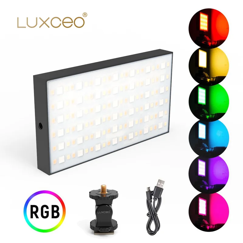 Панель для видеосъемки LUXCEO P3 RGB 7 Вт 2500K 6500K малый размер освесветильник фотосъемки