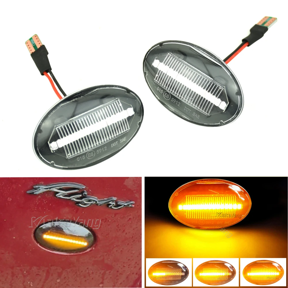 

2 шт., светодиодный динамический поворотник для Ford Fiesta III IV MK3 MK4 KA Mondeo I MK1 Transit Tourneo MK6 MK7