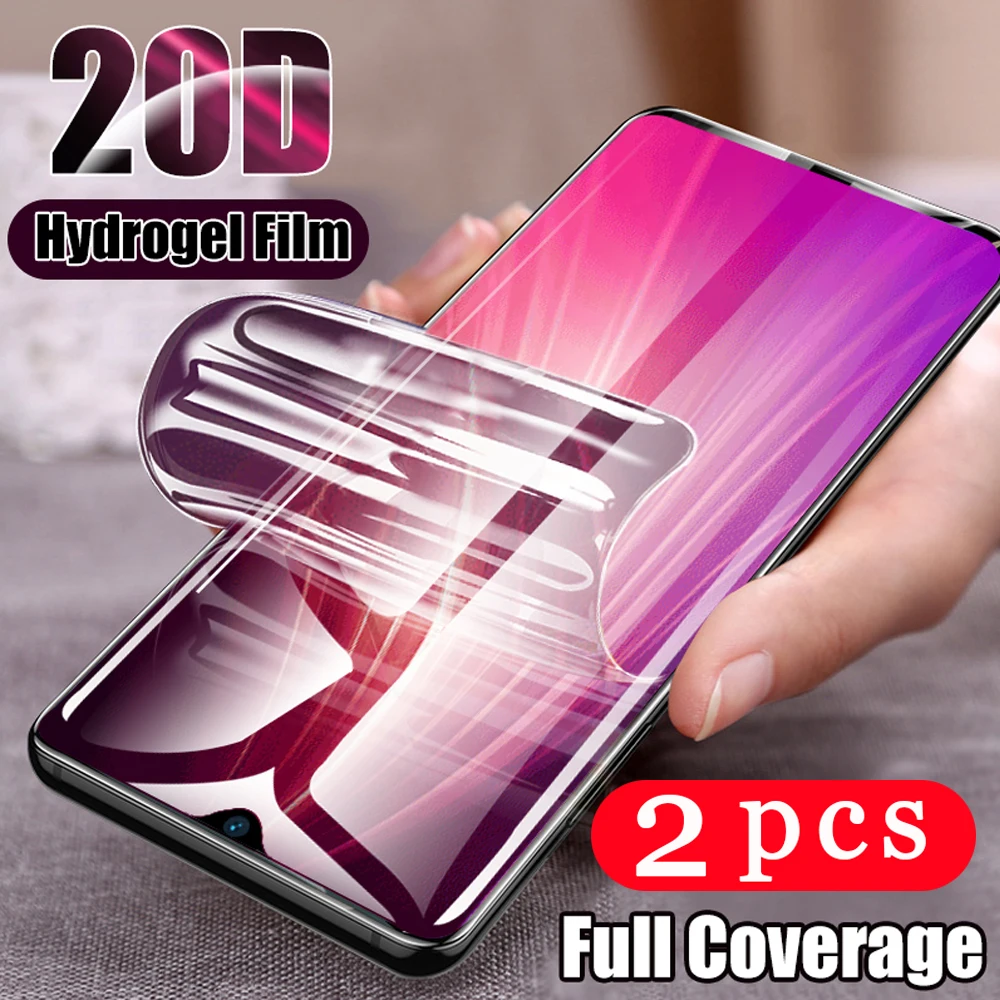 

2Pcs cover hydrogel film for xiaomi mi note 10 pro protective film mi 9 10 se lite 9t cc9 cc9e phone screen protector Not glass