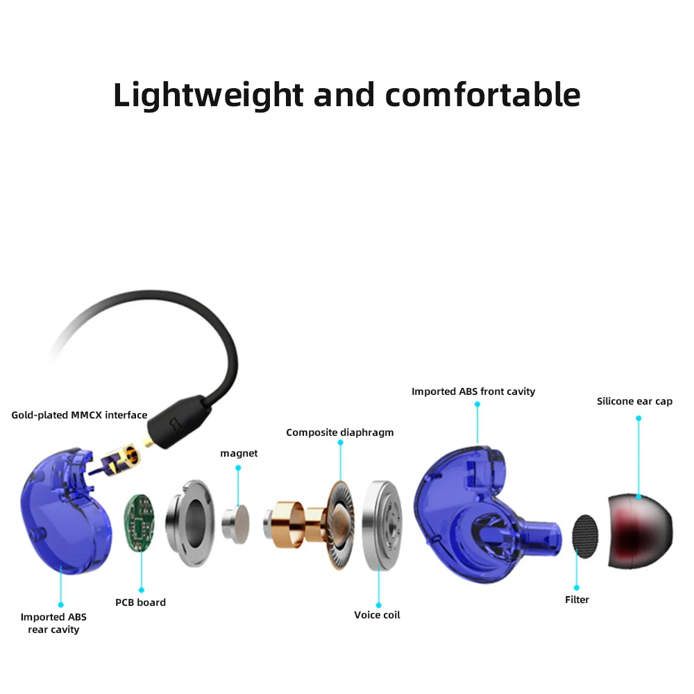 Новые спортивные проводные наушники FDBRO с тяжелыми басами музыкальные W6PRO