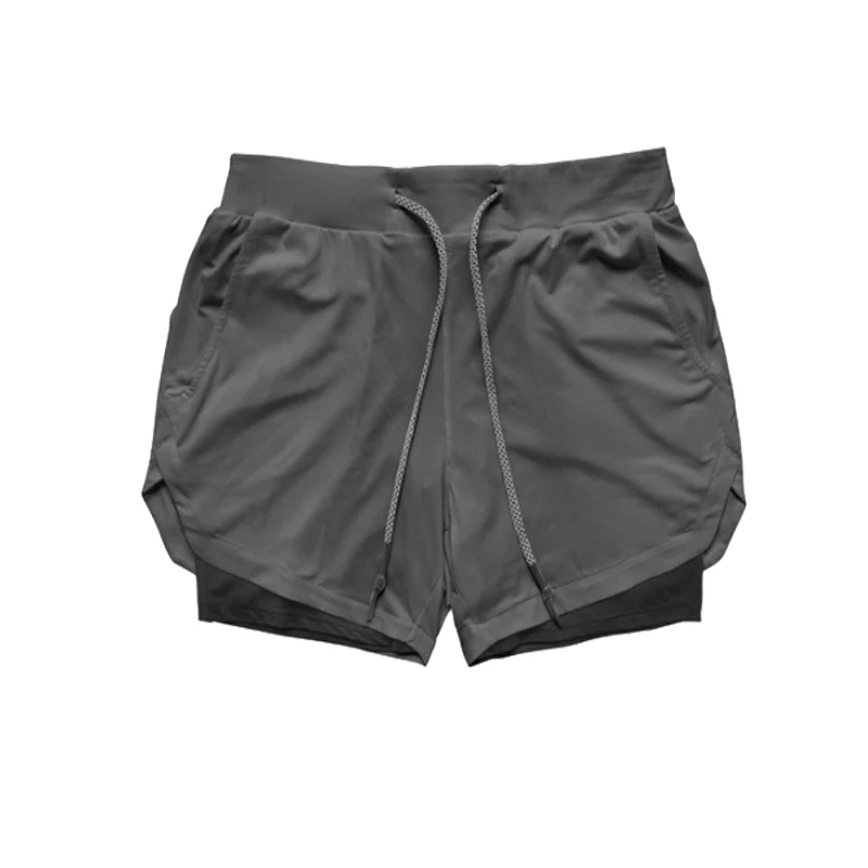 

Men's Running Shorts Mens 2 in 1 Sports Shorts Male double-deck Quick Drying Sports men Shorts Jogging Gym Shorts men
