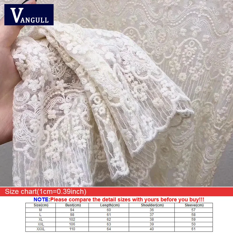 Vangull Женская однотонная блузка с воротником-стойкой кружевные топы новые