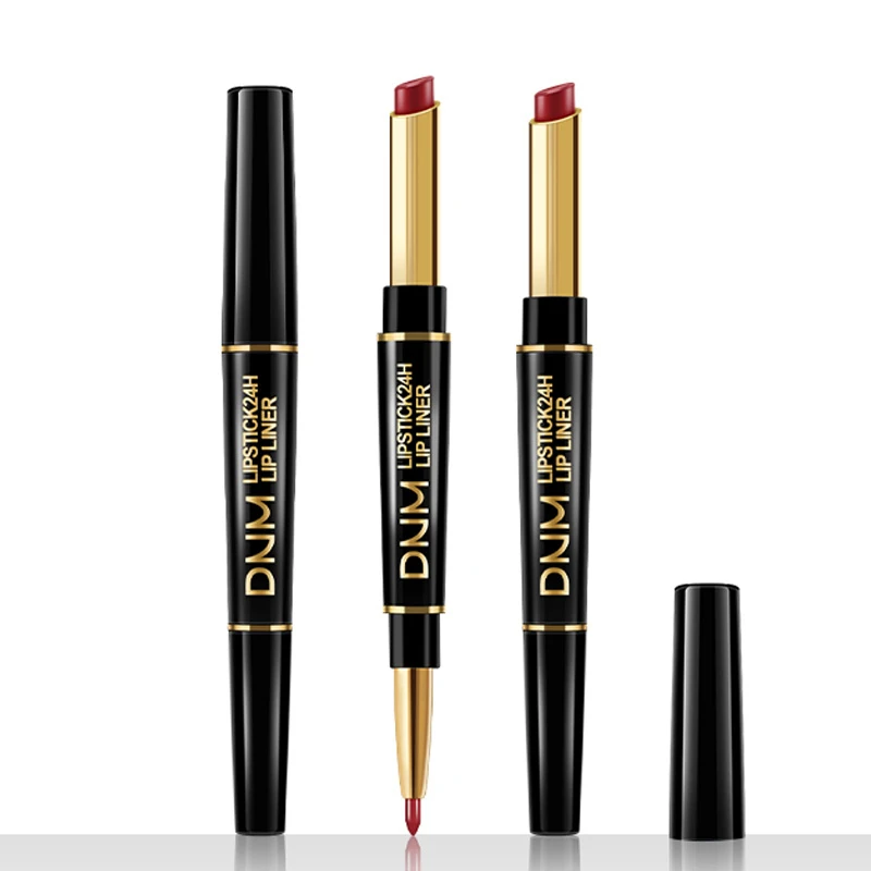 12 Цветов стойкая для губ подводка матовая губная помада двойная головка удобная