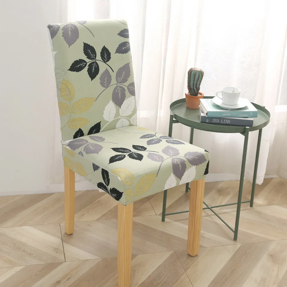 Эластичный чехол на стул из спандекса съемный сиденье для кухни с защитой от
