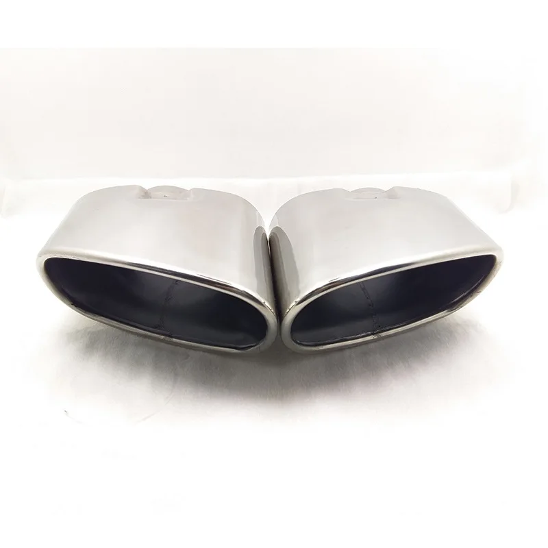 Пара хромированных наконечников глушителя двойная задняя труба наконечник из