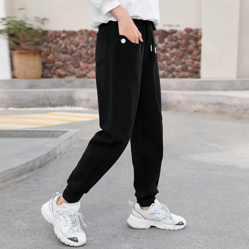 

2021 Girls Long Trousers Kids Cotton Pants Kids Clothing 6-16 Years Casual Pants Children Girls Clothing Sport Pants Spring