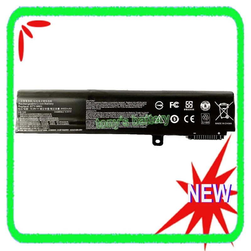 Новый аккумулятор BTY-M6H для MSI GE62 GE63 GE72 GP62 GL62 GL72 PE60 PE70 GP72 GP62VR GP72VR