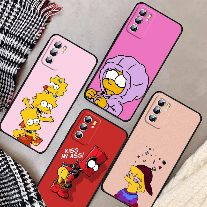 

Anime Sim-Pson For OPPO Reno 5Z 5K 6 6Z 5 5F 5 4 3 4Z 4SE 4F 10X ZOOM ACE 2F 2 Z A Pro Plus Lite Black Phone Case
