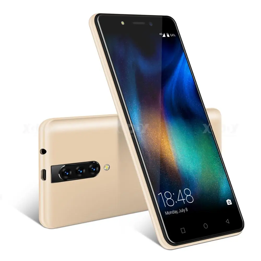 XGODY 4G смартфон 5," 18:9 Android 9,0 2GB Оперативная память 16 Гб Встроенная память MTK6737 4 ядра Dual Sim 5MP Камера 2800 мА/ч, чехол для мобильного телефона - Цвет: Gold