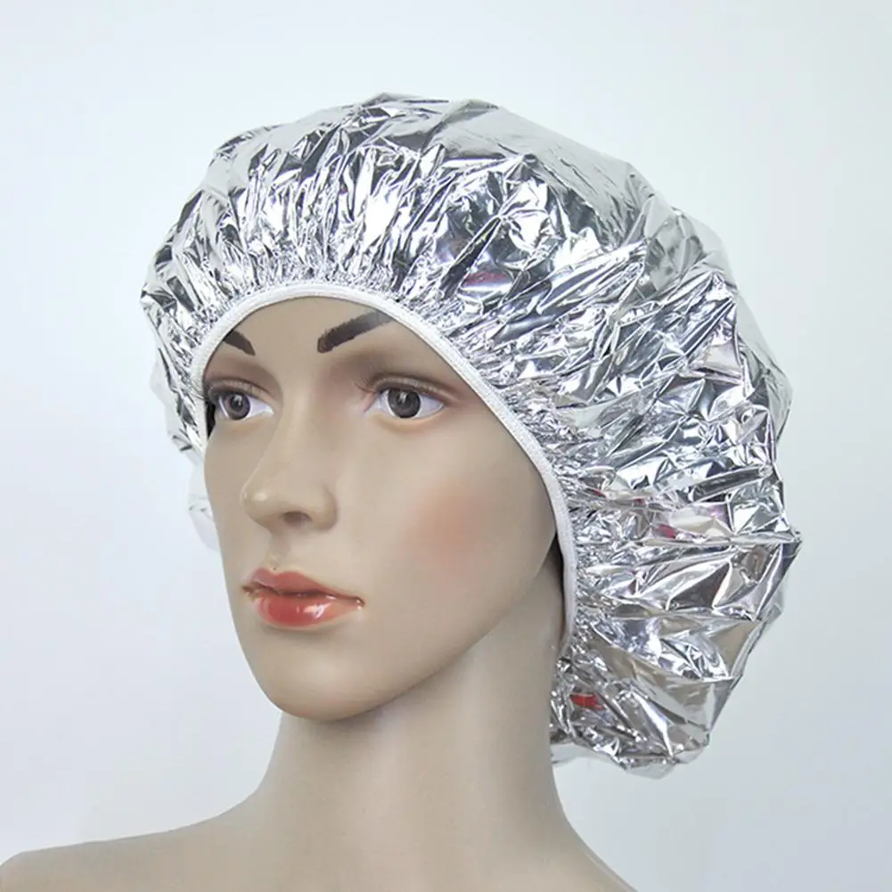 

Aluminum Foil Caps Waterproof Spa Hair Salon Shower Caps Disposable Home Hats Hair Care Protector Bonnets For Women