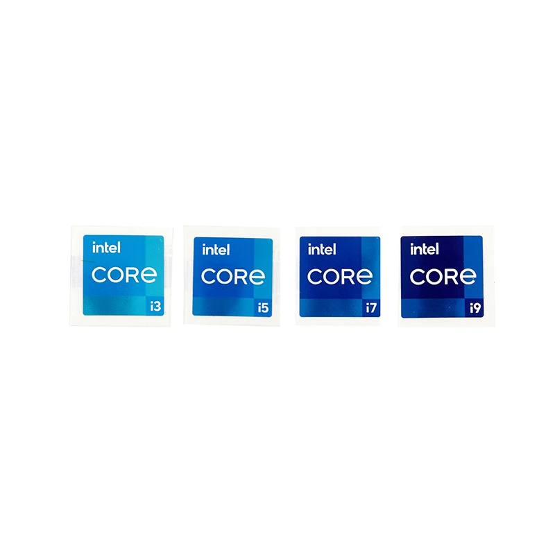 Intel i3 i5 i7 i9 11th Core Duo Pentium Metallic Computer Case Badge Sticker