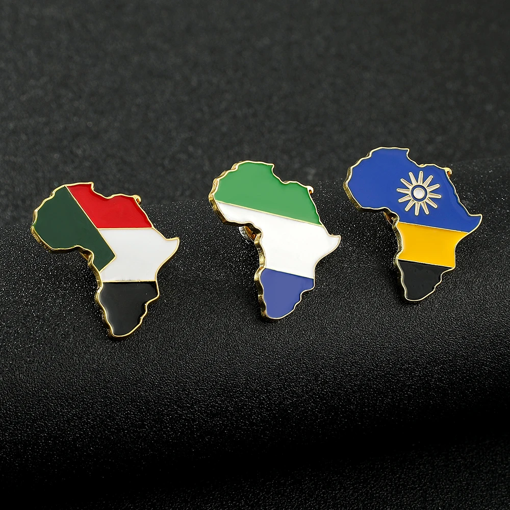Брошь на лацкан с изображением карты Африки | Украшения и аксессуары