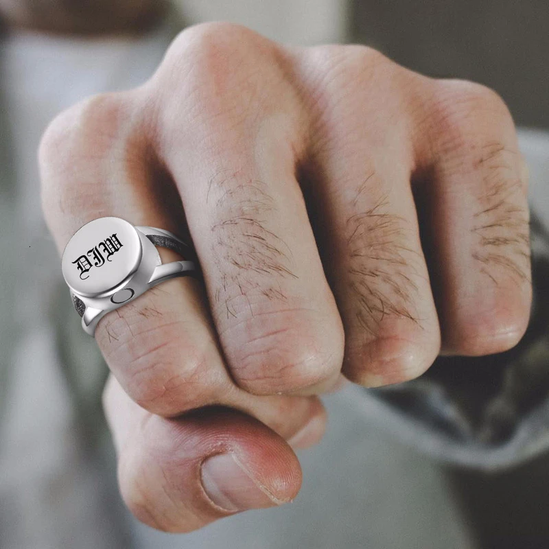 Элегантное и подсвеченное мужское кольцо для кремации из нержавеющей