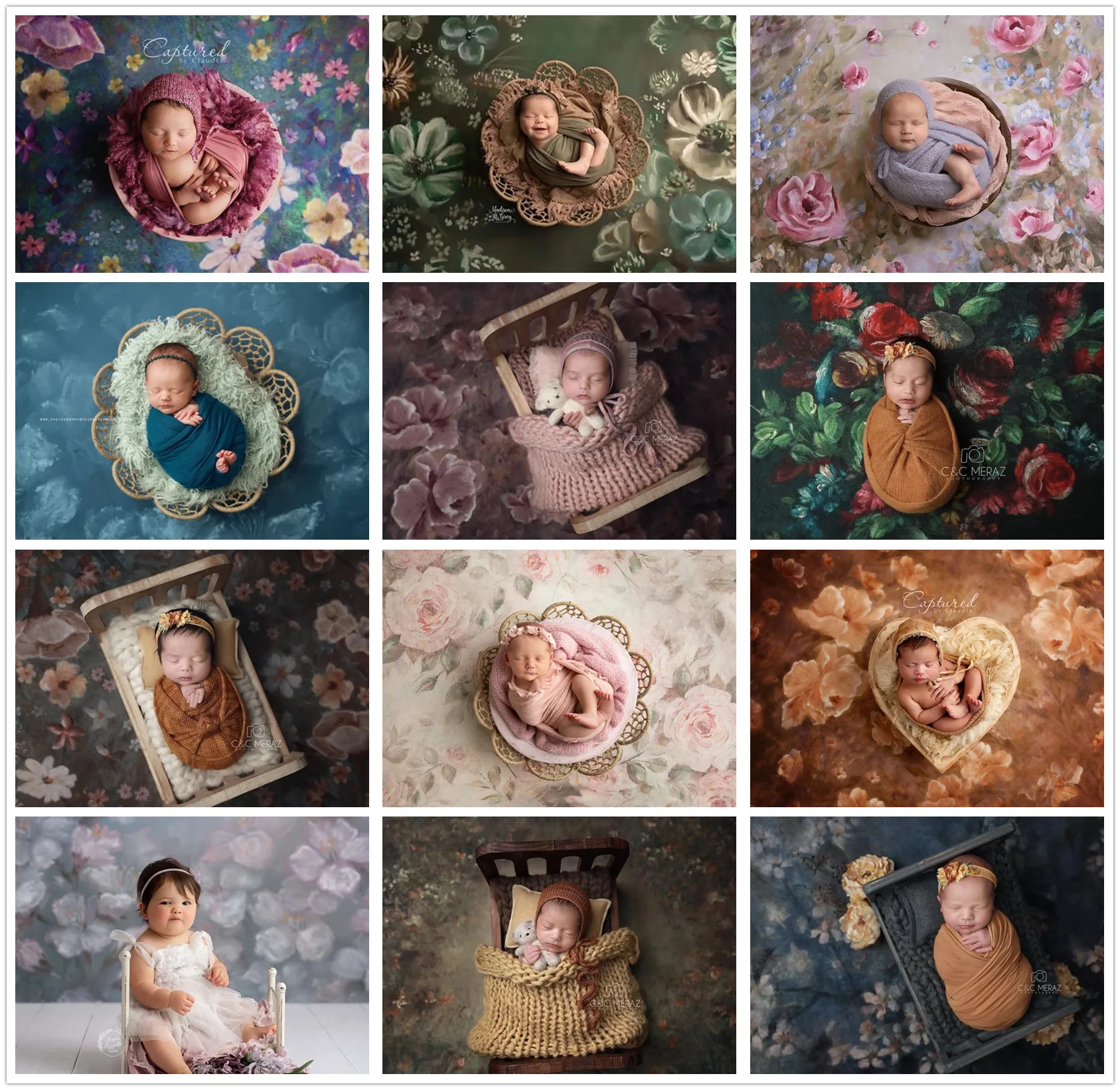Фоны для фотосъемки картина маслом абстрактная текстура цветы новорожденные