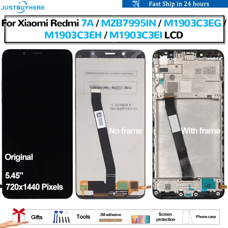 Оригинальный ЖК-дисплей для Xiaomi Redmi 7A MZB7995IN M1903C3EG M1903C3EH M1903C3EI Pantalla Сенсорная панель экран дигитайзер в сборе