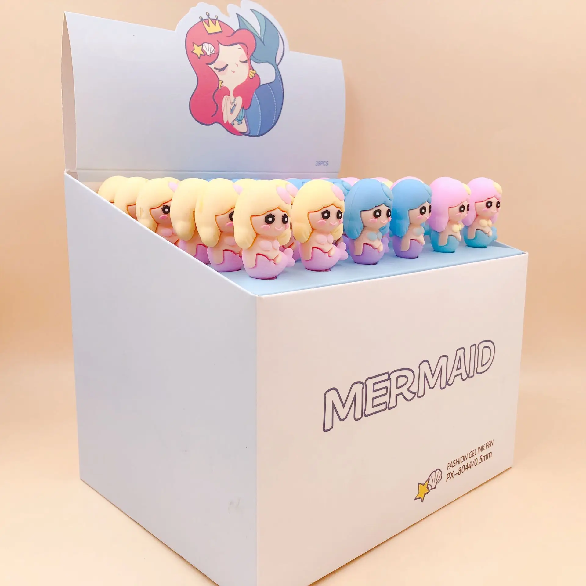 

36 pcs/lot Kawaii Mermaid Gel Pen Cute 0.5 mm black ink Signature Pens School Office writing Supplies Promotional Gift