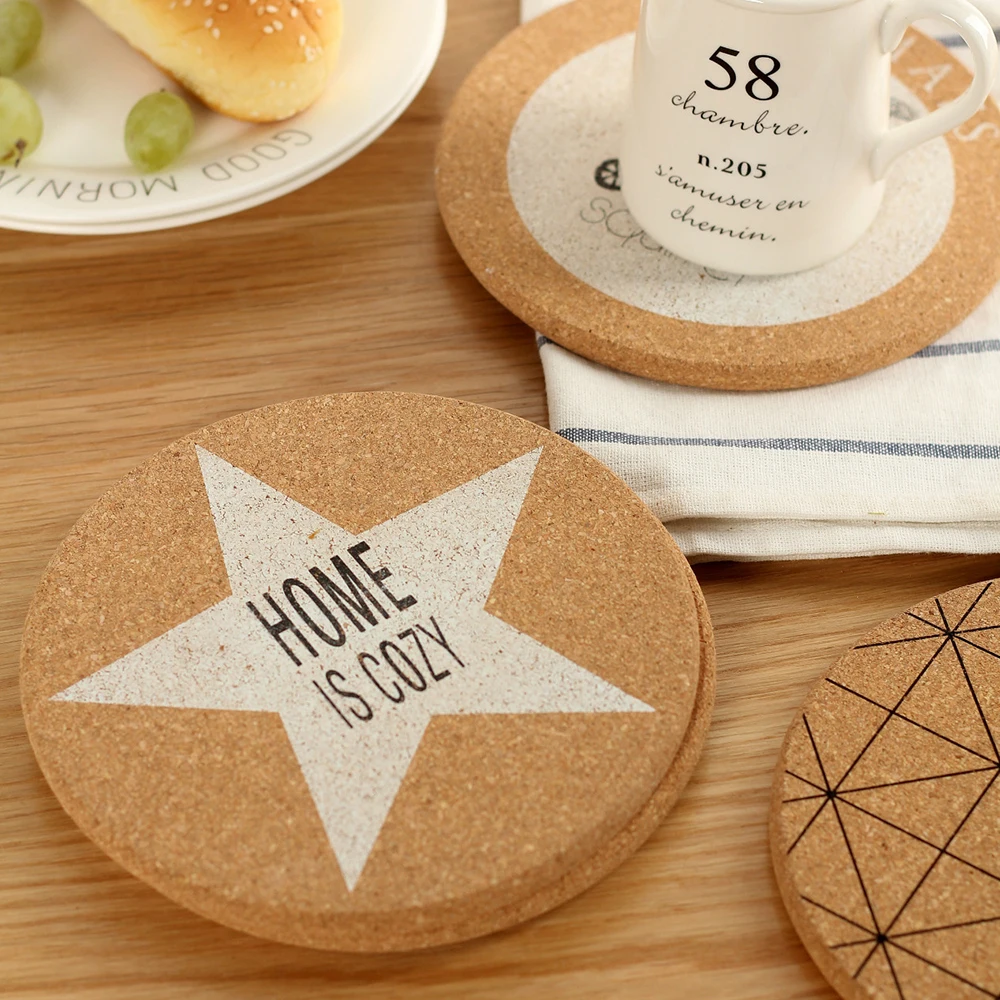 Круглая пробка в скандинавском стиле 2020 подставки для кружек утолщенные коврики