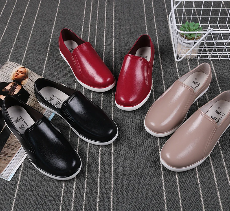 New Style Short Tube Ladies Rain Boots Spring and Autumn Low-cut Rain Boots Korean Rubber Shoes Non-slip Soft Adult Shoes